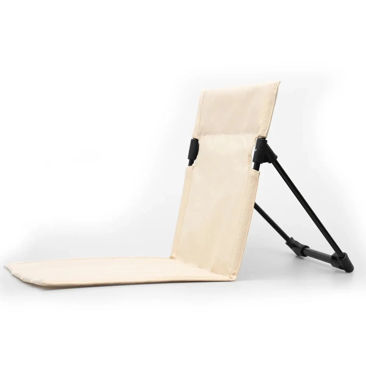 Vikbar strandstol med stabilt ryggstöd Beige