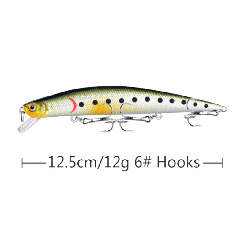 Wobbler för gädda med rassel 12,5 cm 5