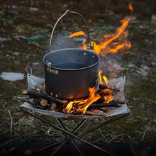Hopfällbar eldstad i rostfritt stål – perfekt för utflykter