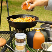 Camping kryddset med burkar & förvaringspåse