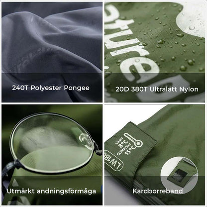 Ultralätt sovsäck 3-säsong vattentät & kompakt