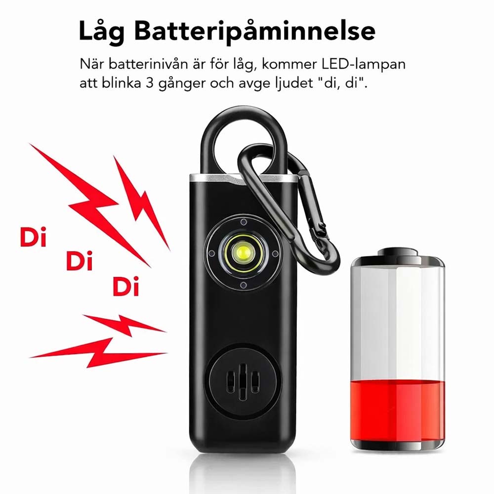 Överfallslarm 130 dB - kompakt personlarm